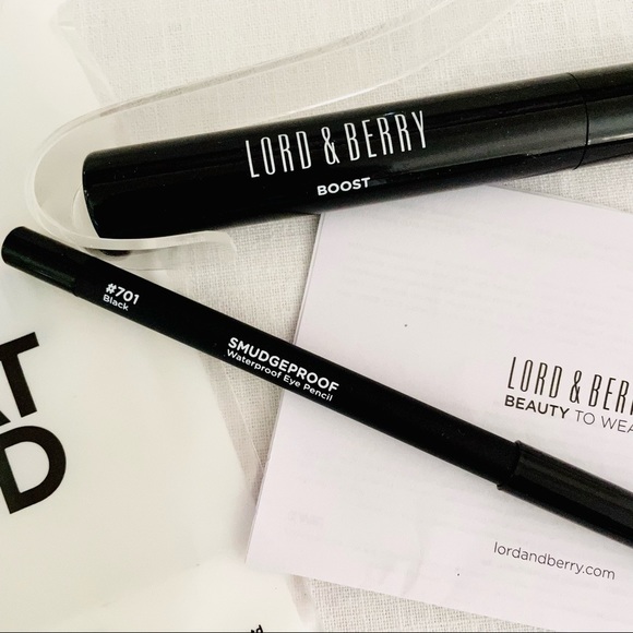 LORD & BERRY Mascara Boost + Smudgeproof Liner Kit , Both in Black, NEW - Picture 7 of 10